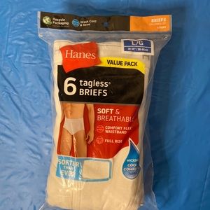 NWT Hanes tagless briefs. Size L 36-38